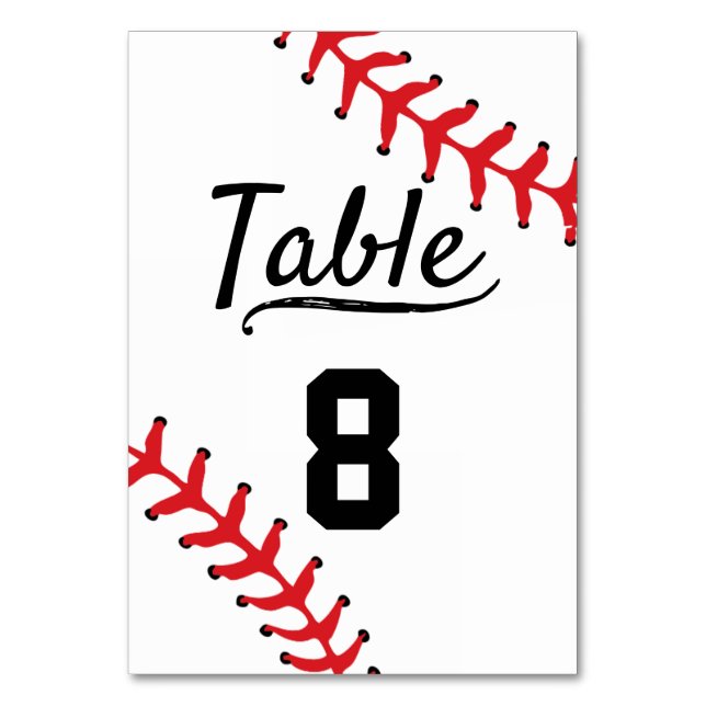 Numéro De Table Réception de mariage de sport de baseball (Par défaut)