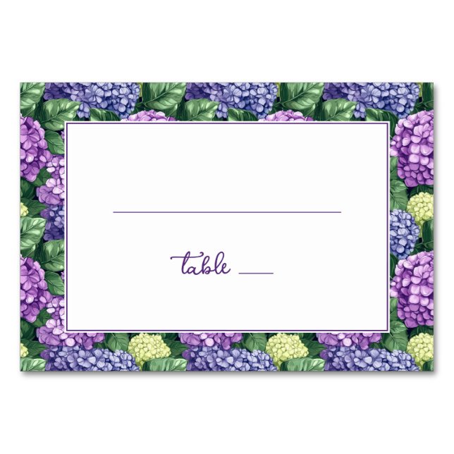 Numéro De Table Refined Purple Floral Border (Devant)