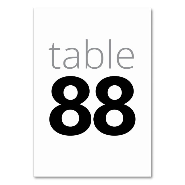 Numéro De Table retraite (Dos)