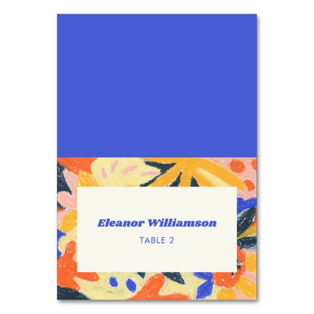 Numéro De Table Retro Artsy Abstrait Botanique Baby shower personn (Par défaut)