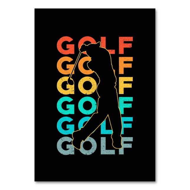 Numéro De Table Retro Golfer (Par défaut)