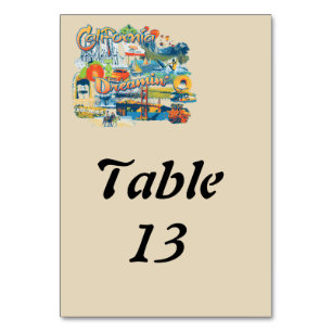 Numéro De Table Rêverie de Californie