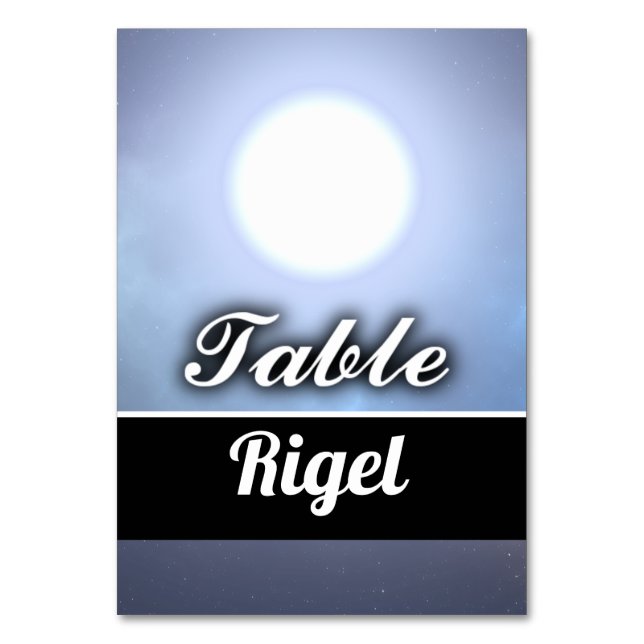 Numéro De Table Rigel (Par défaut)