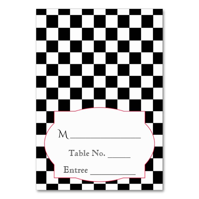 Numéro De Table Rockabilly Hearts et Rose Place Card (Par défaut)