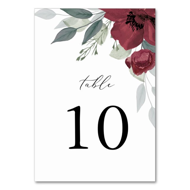 Numéro De Table Romance florale (Par défaut)
