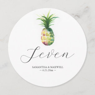 Numéro de table ronde du Mariage d'ananas