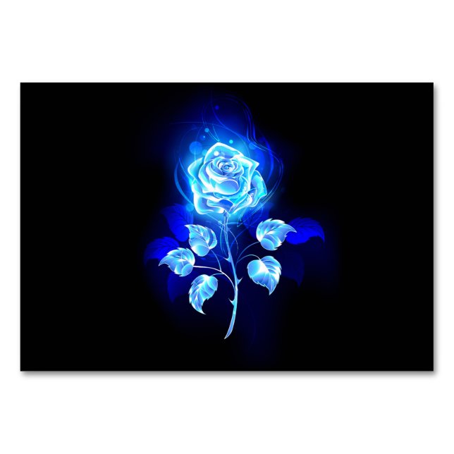Numéro De Table Rose bleu brûlant (Devant)