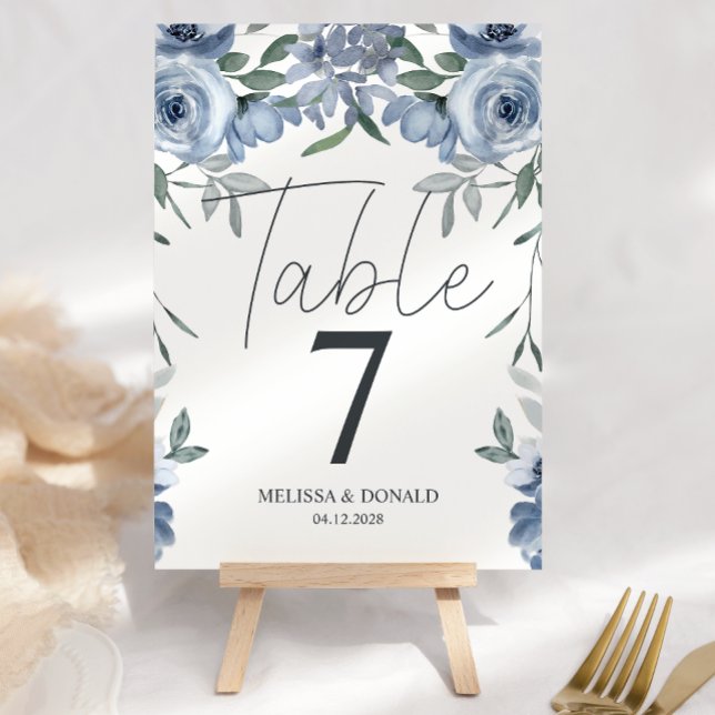 Numéro De Table Rose Dusty Fleurs Mariage Numéro de tableau (Créateur téléchargé)
