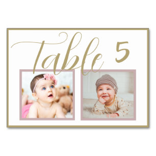 Numéro De Table Rose Gold Elegant Wedding Numéro de la table photo