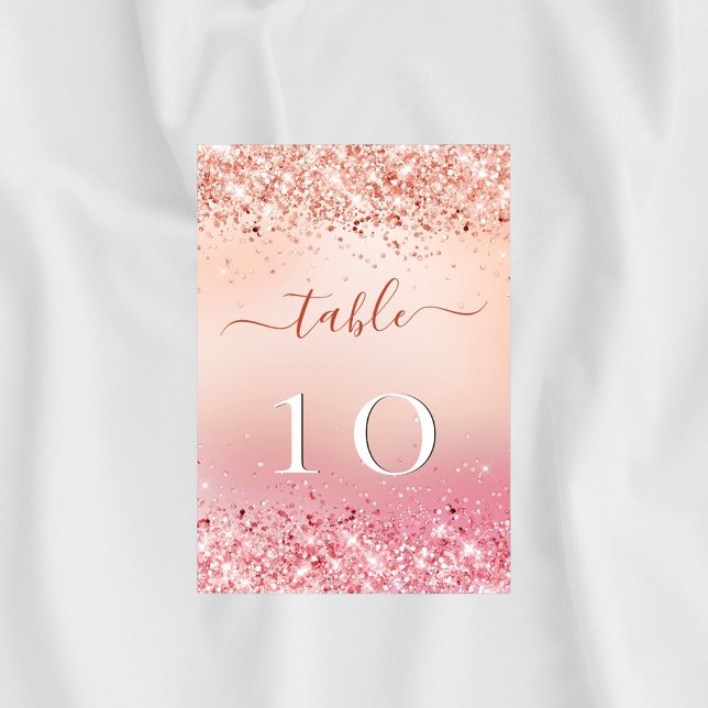Numéro De Table rose mariage or rose (Créateur téléchargé)