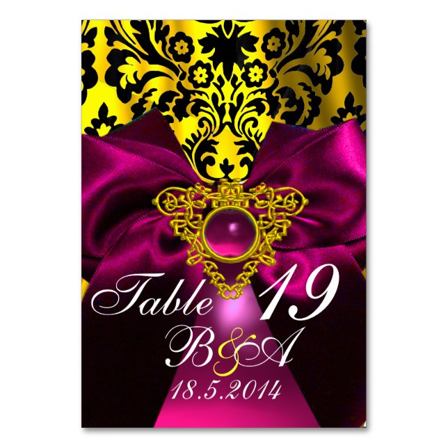 NUMÉRO DE TABLE ROSE RIBBON GOLD CELTIC HEART DOMMASK MONOGRAS (Par défaut)