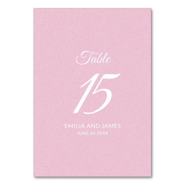 Numéro De Table Rose simple (Par défaut)