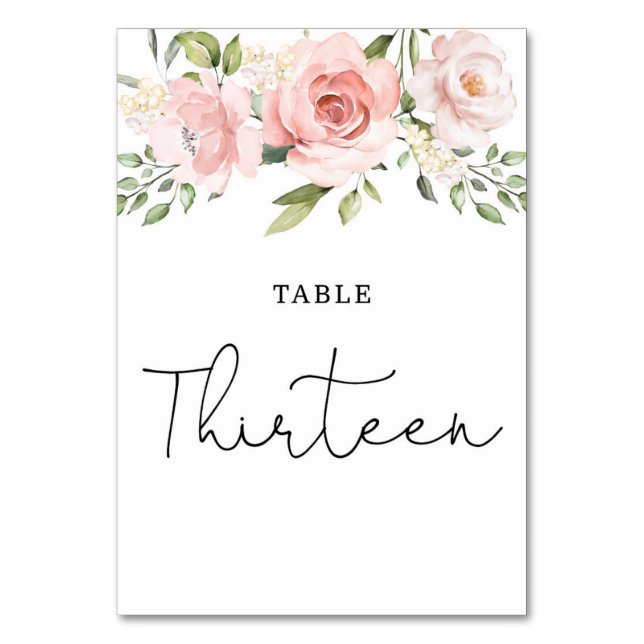 Numéro De Table Roses de broussailles florales treize numéro de ta (Par défaut)