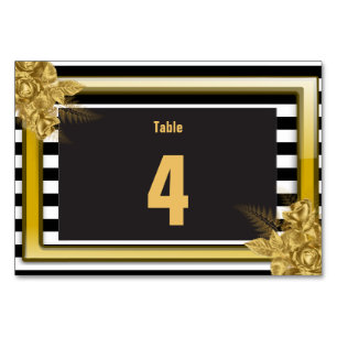 Numéro De Table Roses d'or Art Déco, Mariage de bandes Tableau Pas