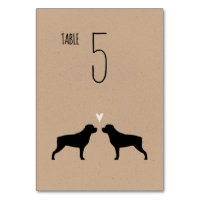 Rottweiler Silhouettes Chiens Réception de mariage