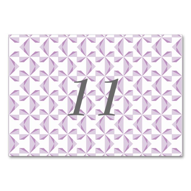 Numéro De Table Roues pourpres (Devant)