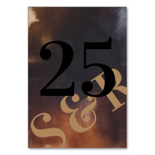 Numéro De Table Rust Art Gros Monogramme Moderne Bold Simple Maria