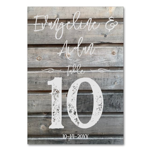 Numéro De Table Rustique chic Mariage de bois de barnwood (Par défaut)