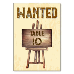 Numéro De Table Rustique Mariage occidental 🤠 Charme de pays