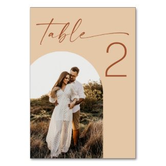 Numéro De Table Sable Chaud Pêche Moderne Mariage Photo Arc