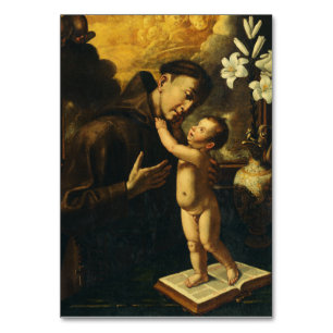 Numéro De Table Saint Antoine de Padoue avec l'Enfant Jésus