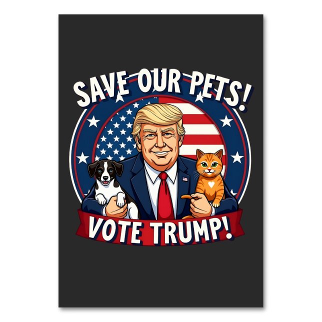 Numéro De Table Sauvez nos animaux de compagnie Votez Trump Pets F (Par défaut)