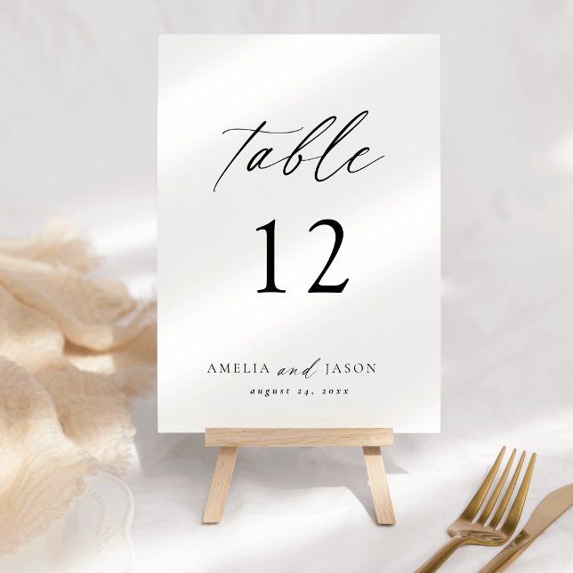 Numéro De Table Script élégant et moderne (Créateur téléchargé)