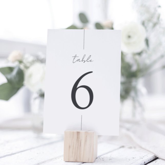 Numéro De Table Script minimal moderne (Créateur téléchargé)