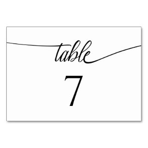 Numéro De Table Script moderne Colorblock N'importe quel nombre Ta