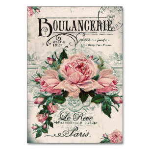 Numéro De Table shabby chic, découpage, victorien, français chic,