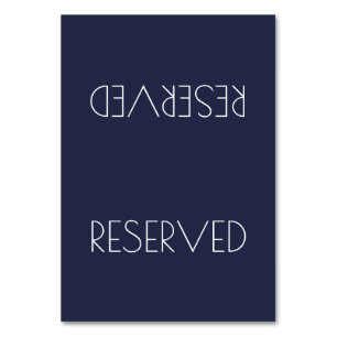 Numéro De Table Signe de siège simple réservé couleur solide
