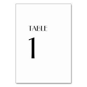 Numéro De Table Signe numérique minimaliste Art Déco moderne