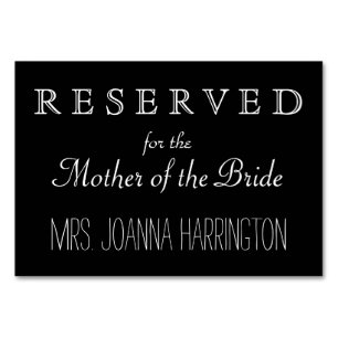 Numéro De Table SIGNE RÉSERVÉ Mariage noir et blanc
