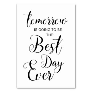 Numéro De Table Signes du dîner de répétition - demain sera...