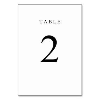 Numéro de table simple - 2