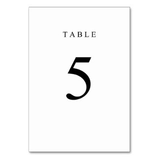 Numéro de table simple - 5