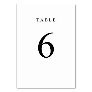Numéro de table simple - 6