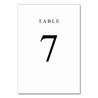 Numéro de table simple - 7