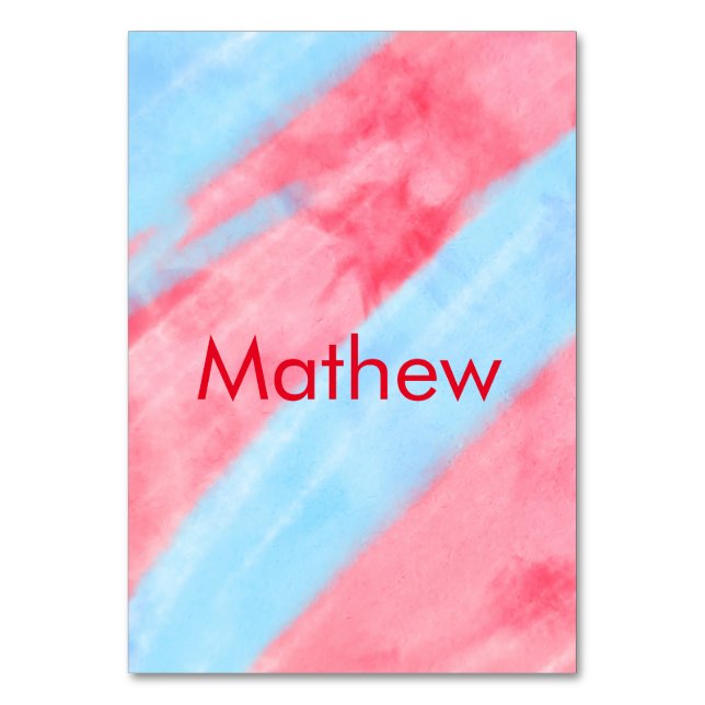 Numéro De Table simple initial letter mongram add your name red b (Par défaut)