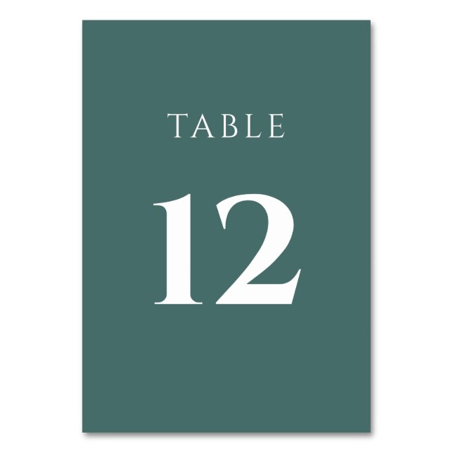 Numéro De Table Simple Mariage vert et blanc (Par défaut)