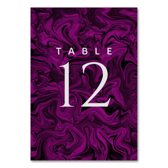 Numéro De Table Simple Mariage Violet (Par défaut)