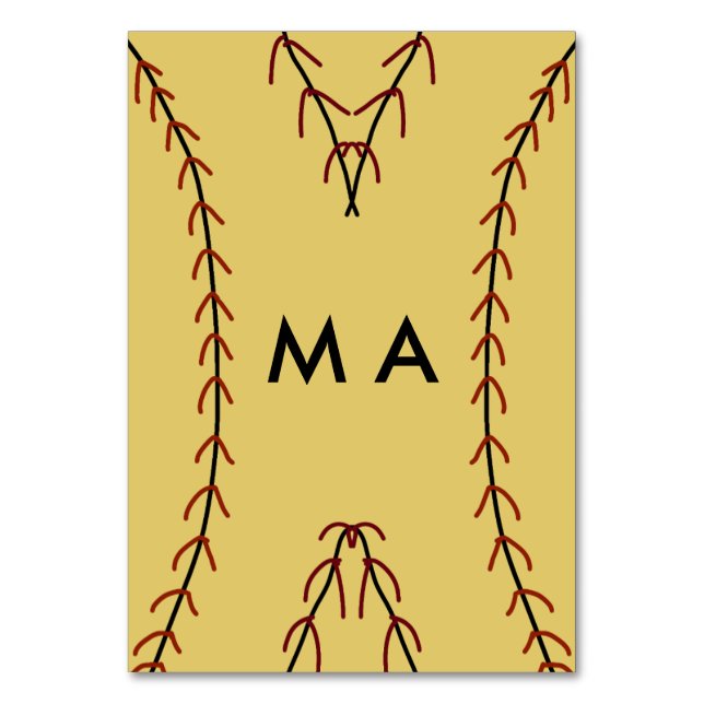 Numéro De Table Simple monogramme ajouter votre nom lettre man min (Par défaut)