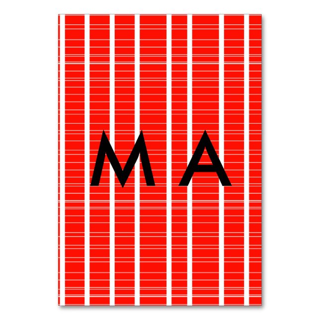 Numéro De Table Simple monogramme ajouter votre nom lettre man min (Par défaut)