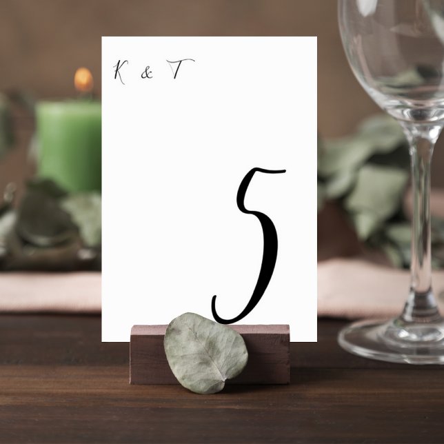 Numéro De Table Simple Script Wedding Table Numbers (Créateur téléchargé)