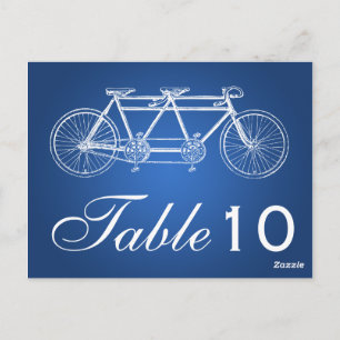 Numéro de table simple Tandem Bike Bleu