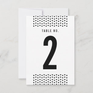 NUMÉRO DE TABLE SIMPLE Triangle moderne motif noir