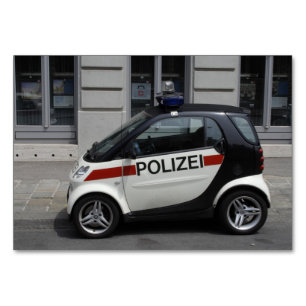 Numéro De Table Smart Police Car Vienne Autriche