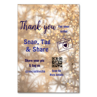 Numéro De Table Snap tag partager les médias sociaux q r code part