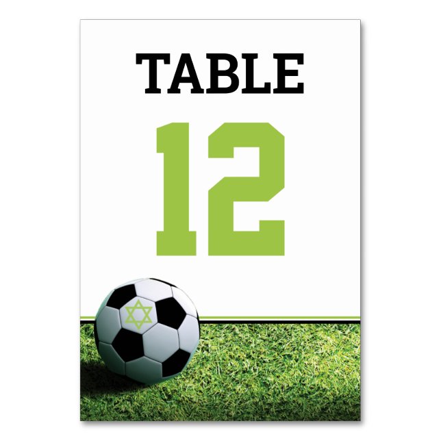Numéro De Table Soccer Bar Mitzvah (Par défaut)