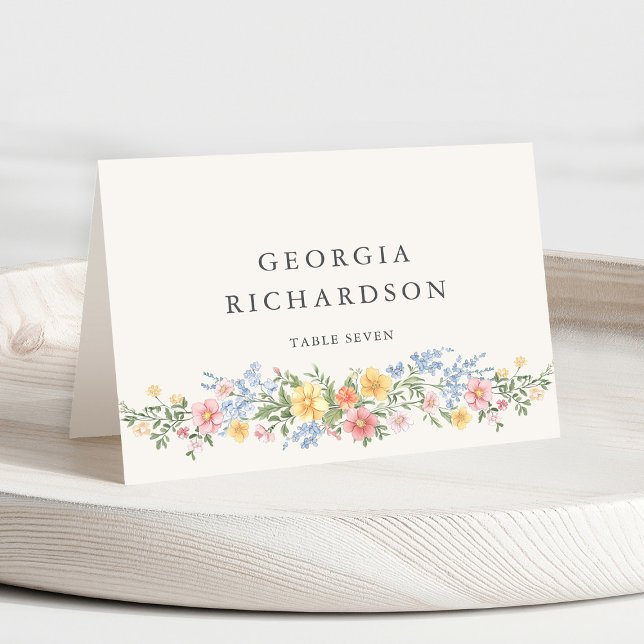 Numéro De Table Soft Pastel Ornate Spring Guest Name Place Card (Soft Pastel Ornate Spring Guest Name Place Card)